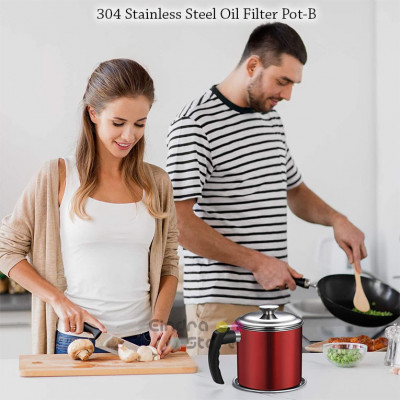 304 Stainless Steel Oil Filter Pot : B